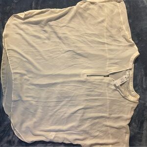 Maurices White Blouse with Zipper Detail